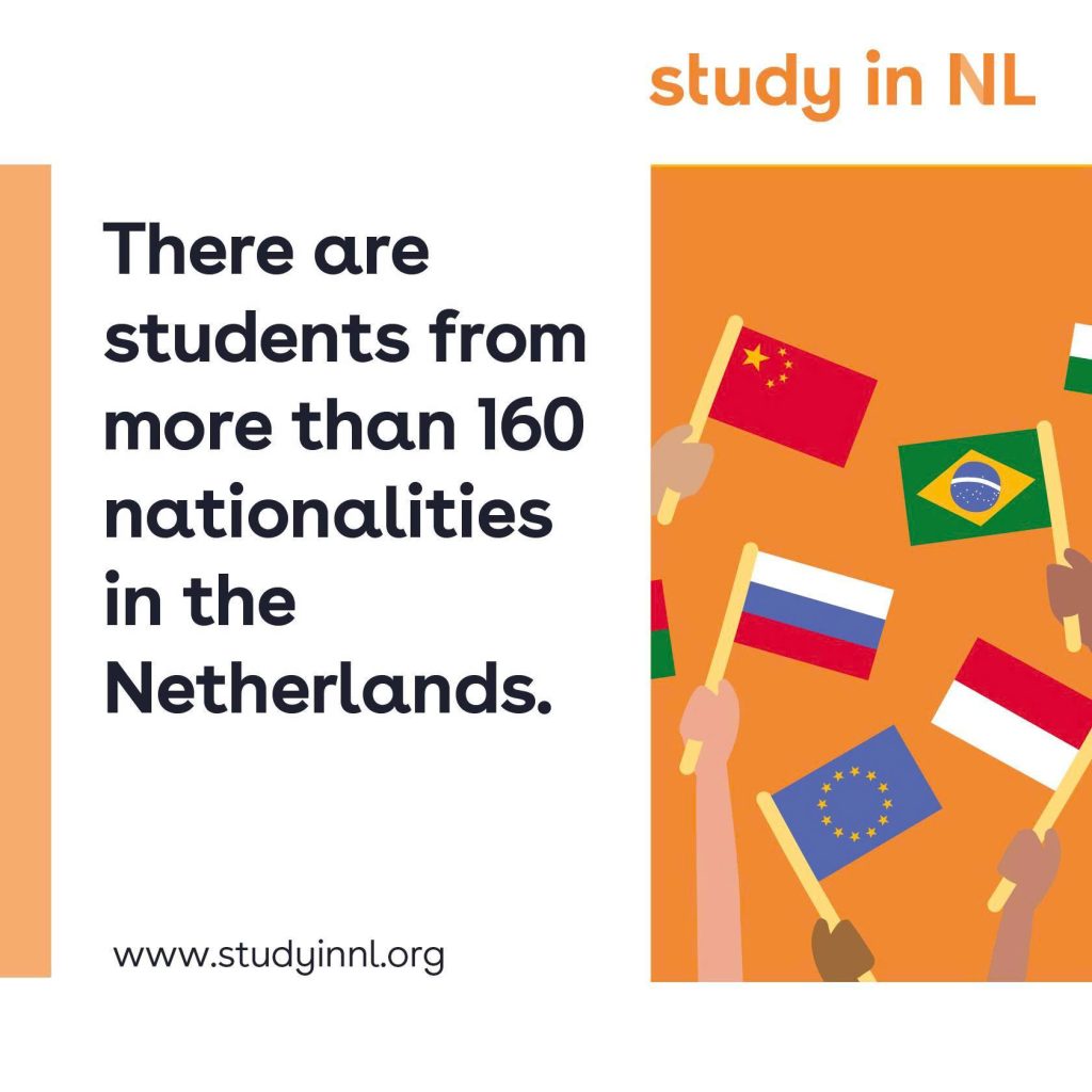 Infographic Study in NL giới thiệu sinh viên đến từ hơn 160 quốc tịch tại Hà Lan