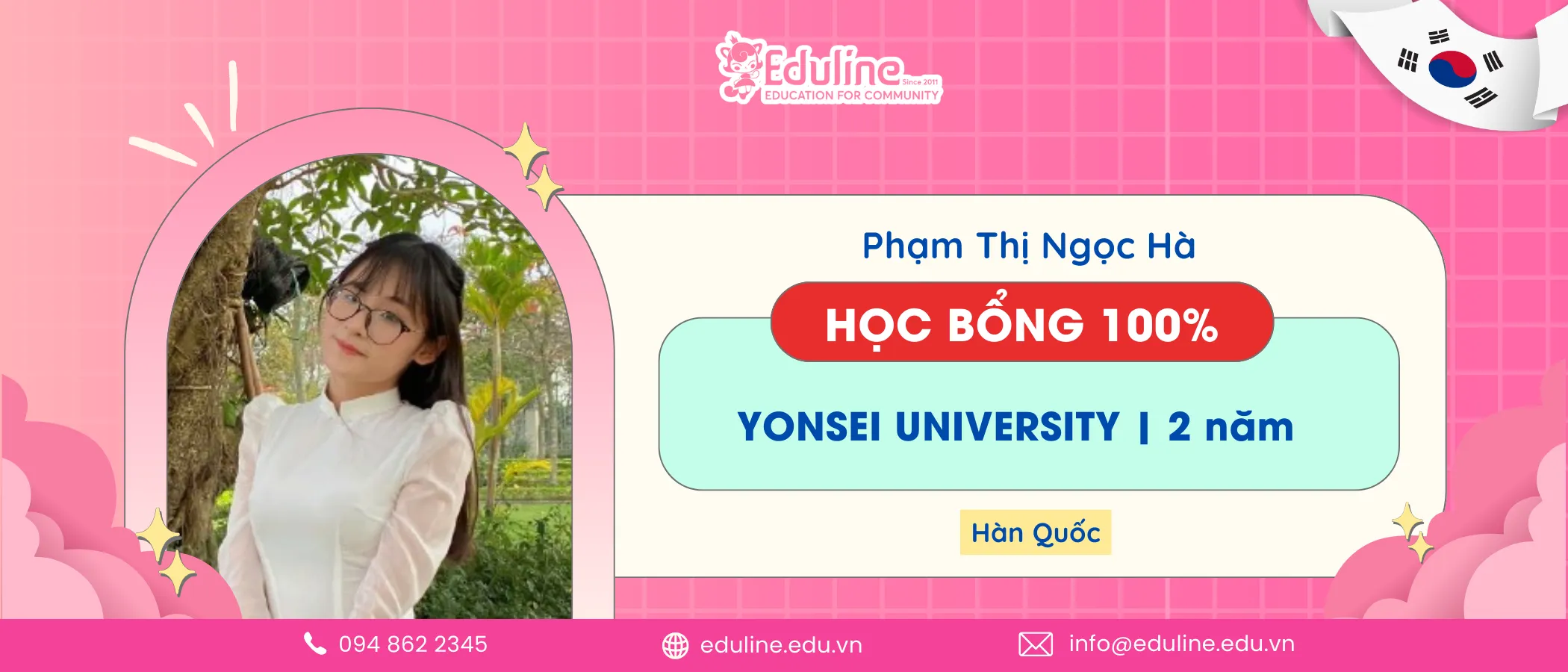 TIN VUI RỰC RỠ TỪ YONSEI UNIVERSITY: HỌC VIÊN EDULINE ĐẠT HỌC BỔNG 100%
